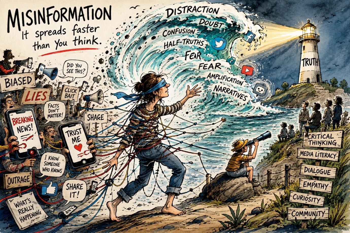 Misinformation spreads